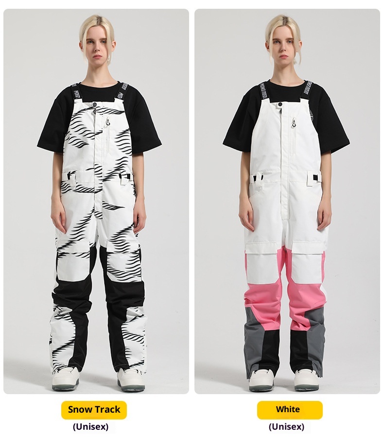 001 Nowe męskie spodnie snowboardowe, wiatroodporne, wodoodporne, ciepłe, z blokami kolorów, do pracy, do użytku na zewnątrz, jednoczęściowe, narciarskie, damskie_voghion.com