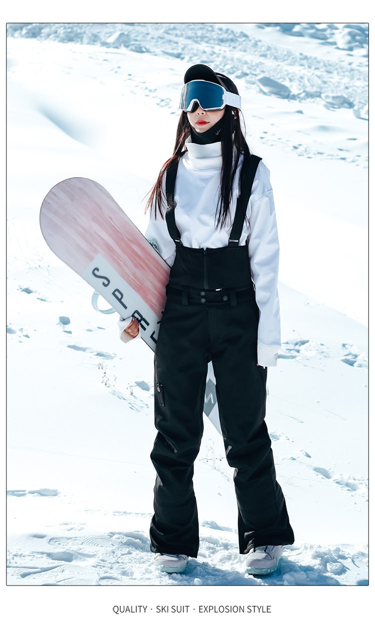 001 Trendy Suit For Men And Women, Korean Style, Windproof, Waterproof, Warm, Padded Snow Pants, Outdoor Thickened Ski Pants_voghion.com