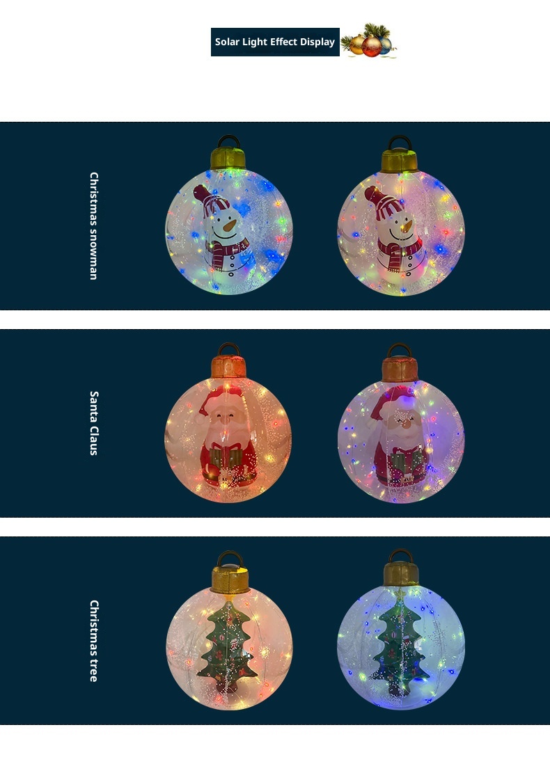 Lillian Cross-Border PVC Snowflake With Lights LED Atmosphere Inflatable Children's Christmas Snowman Decoration Ball_voghion.com