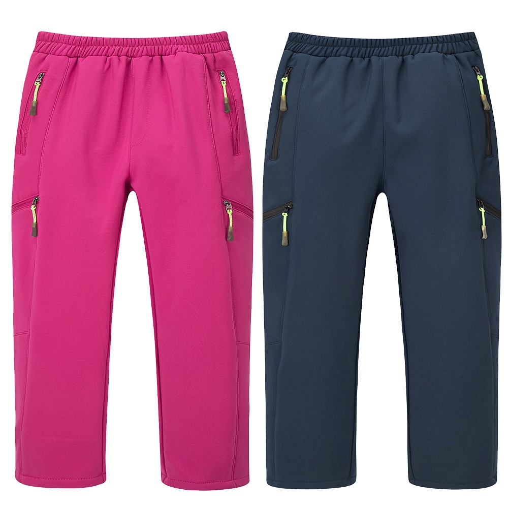 001 Calça Infantil Impermeável para Caminhadas e Esqui, Unissex, Corta-Vento e Quente, Ideal para Atividades ao Ar Livre no Outono e Inverno_voghion.com