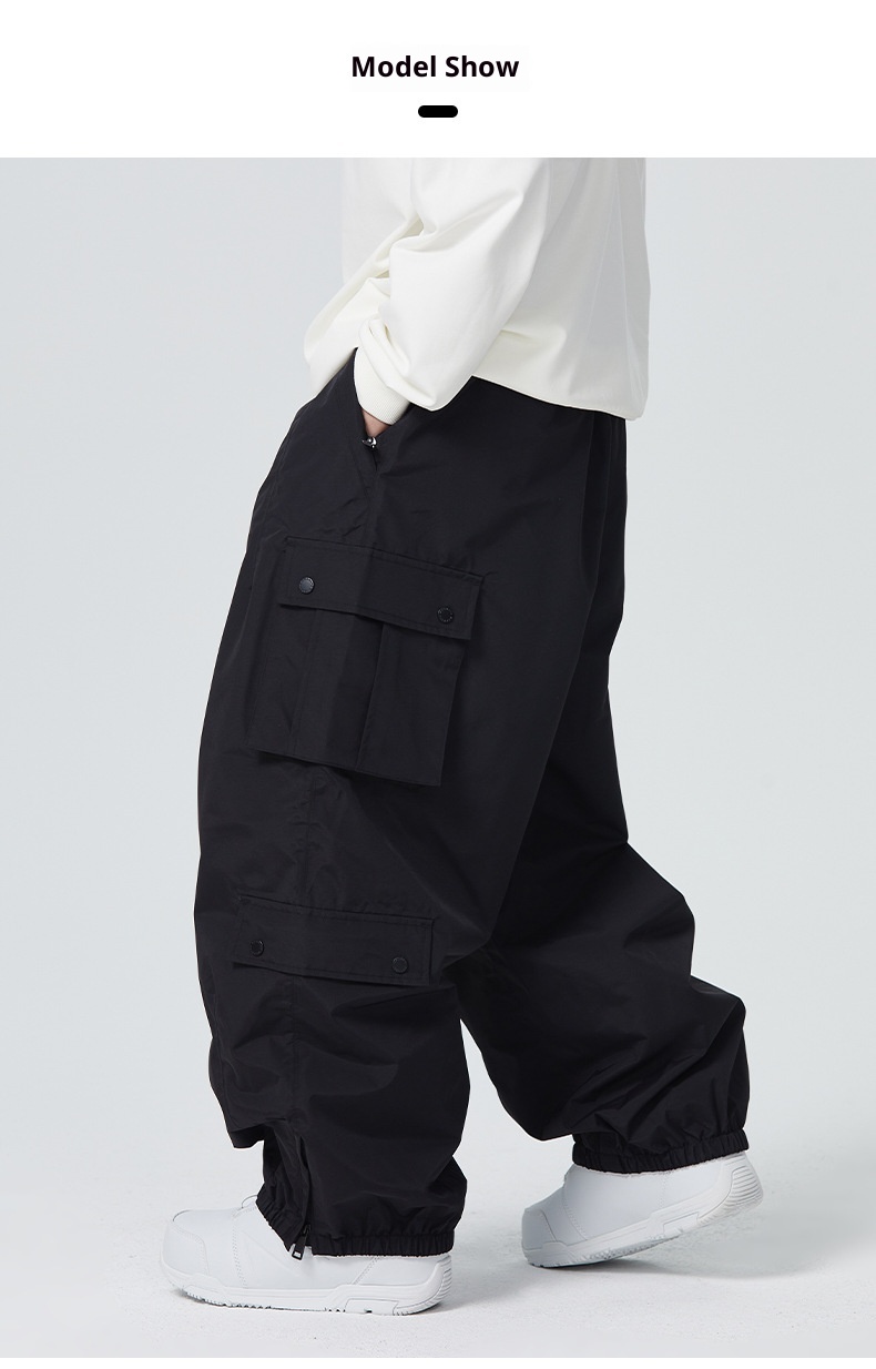 001 SEARIPE Xueyipai 3L Ski For Women And Men, Snowboard Waterproof Windproof Warm Fully Glued Professional Loose Pants_voghion.com