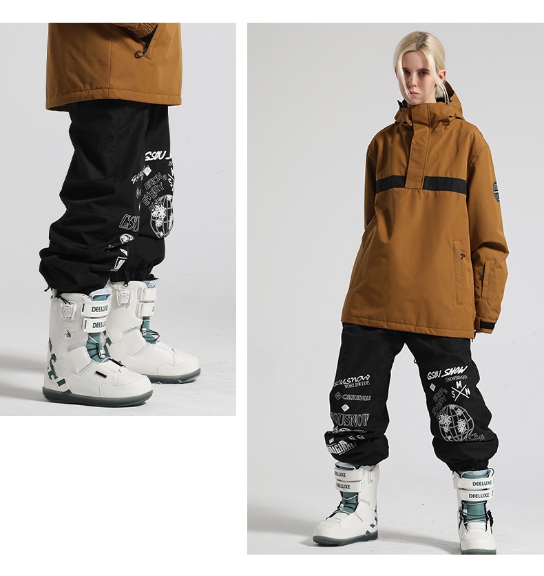 001 2223 Neue Herren Ski Snowboard Winddicht Wasserdicht Atmungsaktiv Cargo Doppel Board Locker Große Größe Verschleißfest Schnee_voghion.com