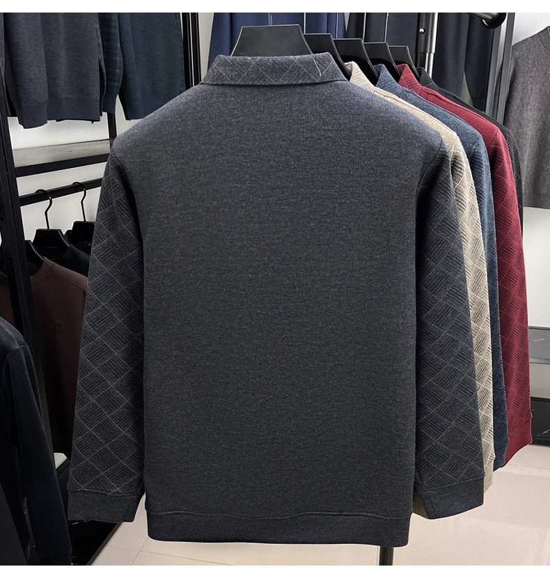 Maglione da uomo Boy Boy con fodera in lana di pecora e pile, design a due pezzi ispessito, nuovo modello 2025, base calda invernale_voghion.com