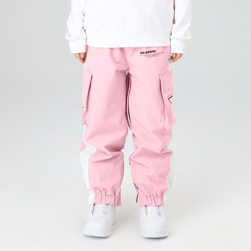 001 Snowboardanzug mit Bündchen für Damen und Herren, Skiausrüstung, winddicht, wasserdicht, lasergeschnitten, Arbeitskleidung, Schneehose_voghion.com