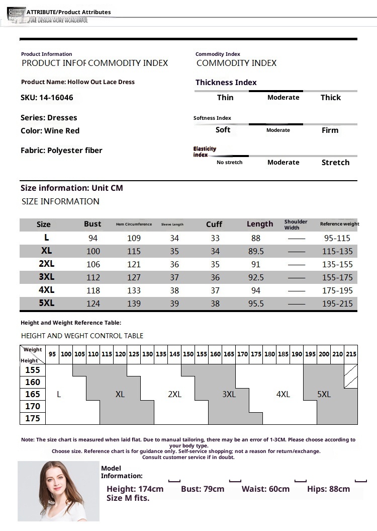 ChicShe Plus Size Women's 2022 Spring And Autumn Loose Embroidered Lace Mom's Dress One Piece Dropshipping_voghion.com