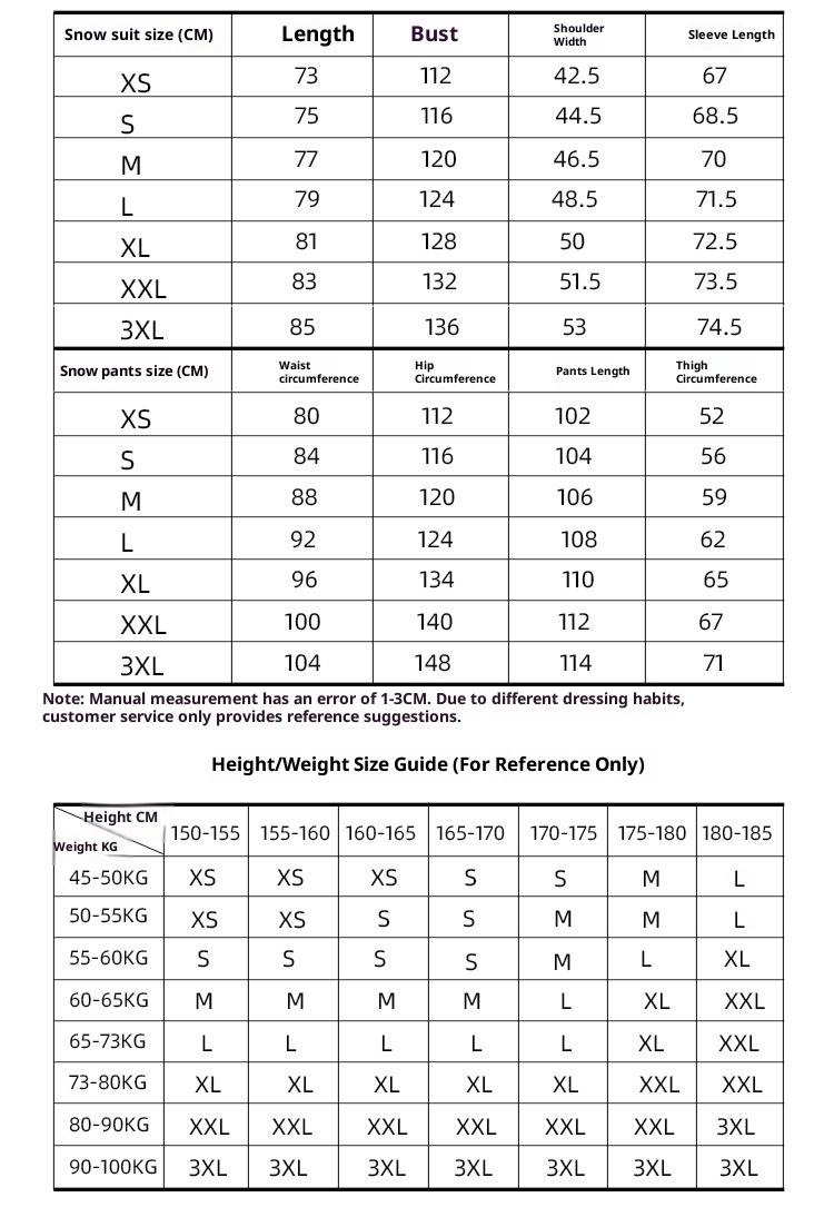 001 Suit Set For Men And Women Couples Winter Windproof Water-Resistant Warm Snowboard Snow Ski Pants Korean Version_voghion.com