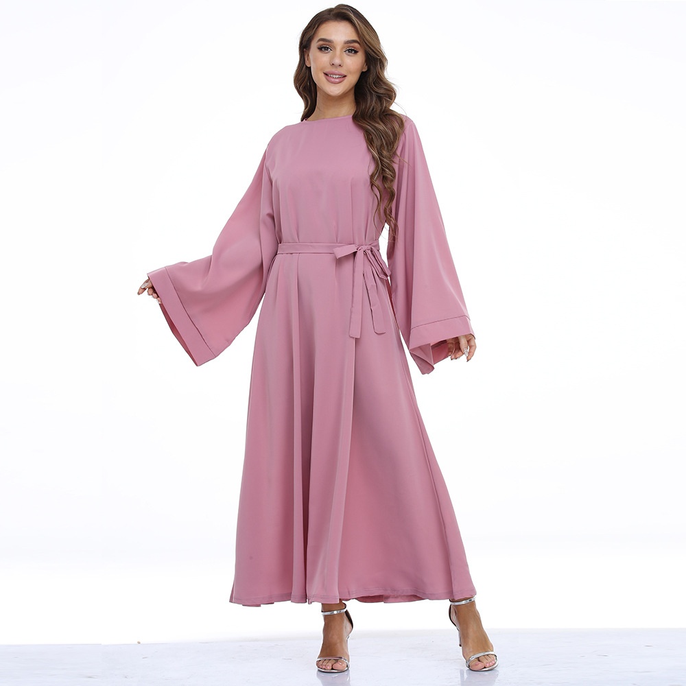 ChicShe Foreign Trade Clothing Prayer Lace-up Skirt Plus Size Dress Autumn Middle Eastern Muslim Robe_voghion.com