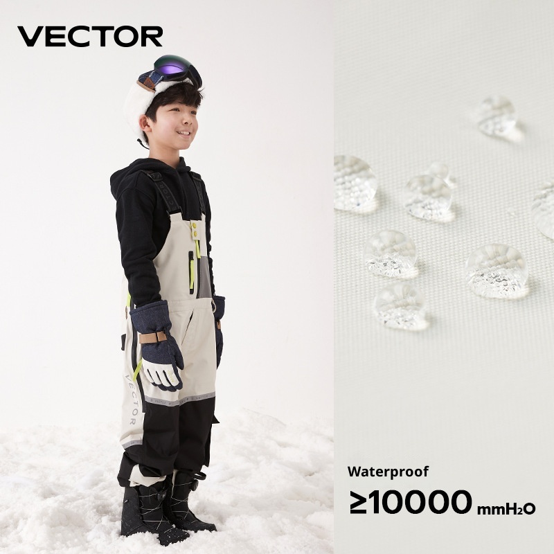 001 VECTOR Children's Overalls Ski Boys Girls Color Block Warm Waterproof Windproof New Style Suspender Pants_voghion.com