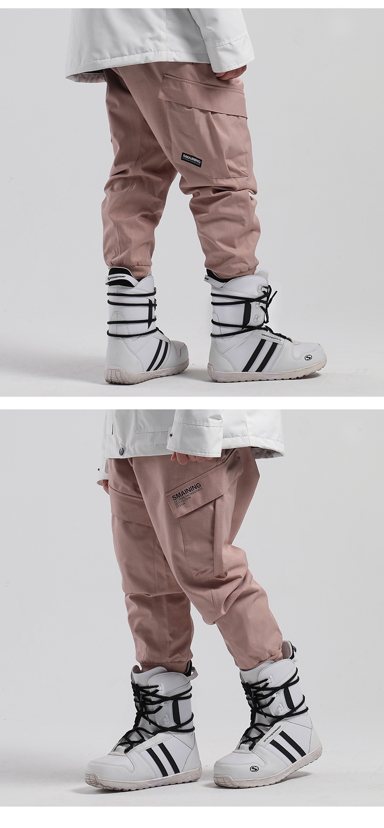 001 Smain New Snow Men, Windproof, Waterproof, Warm, Durable, Leg-Tighten Pants, Jogger Pants For Snowboard And_voghion.com