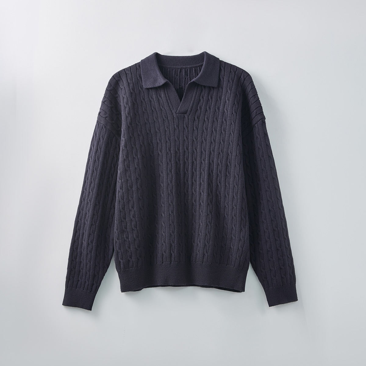 ragazzo Ragazzo Ragazzo APO Abbigliamento|Maglione da uomo transfrontaliero in stile coreano, stile antico, ampio, con collo a gabbiano, lavorato a maglia a trecce, lungo_voghion.com