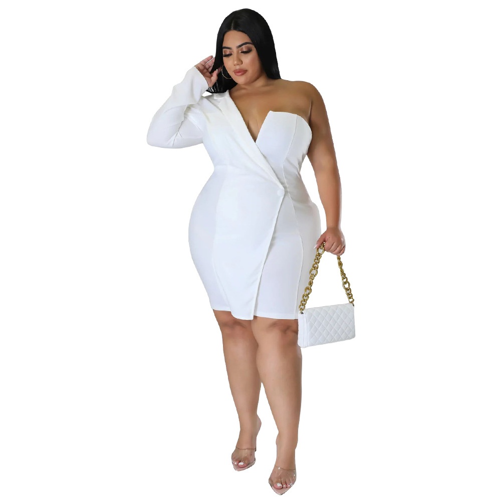 ChicShe N7629 New Foreign Trade European And American Women's Fashion Sexy Slim Fit Bodycon Off-Shoulder Long Sleeve Dress_voghion.com