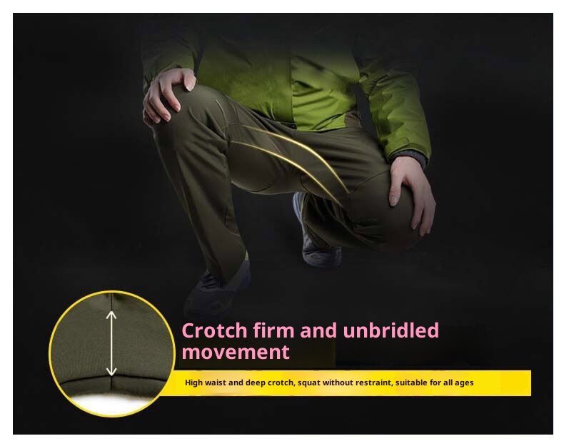 001 Outdoor Softshell For Men Women, Autumn And Winter Waterproof Windproof Breathable Hiking Ski Pants With Fleece Lining,_voghion.com