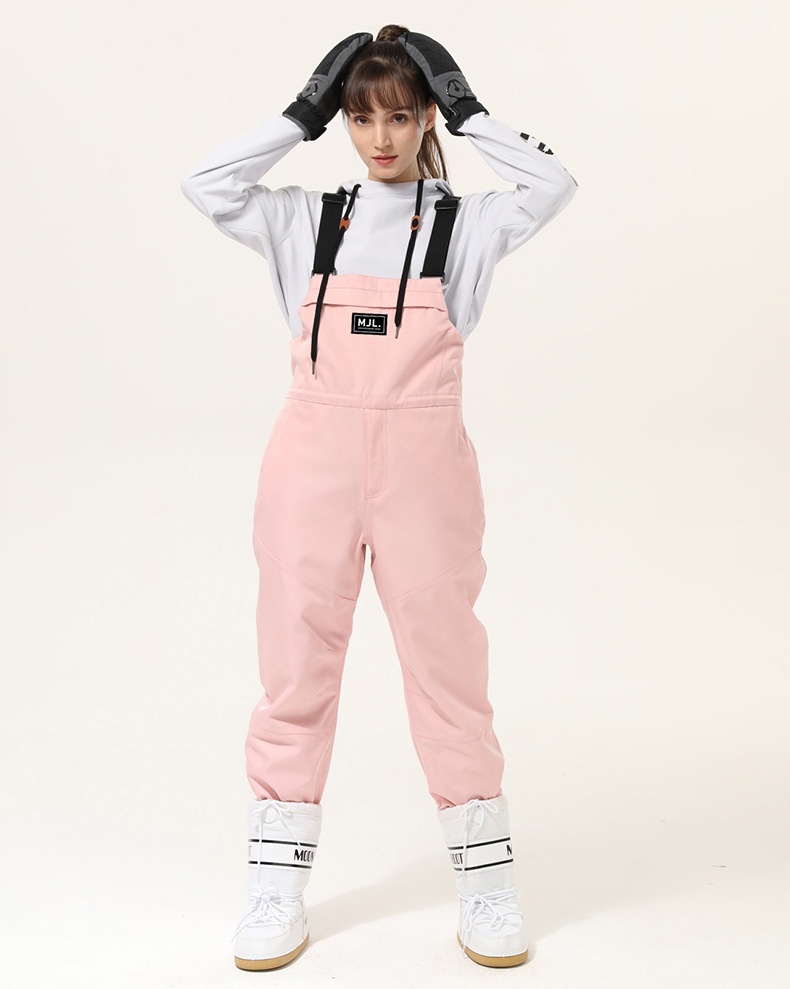 001 New Men's Women's Single And Double Board Ski Wear-Resistant Strap Winter Outdoor Waterproof Wind-Legged One-Piece Snow_voghion.com