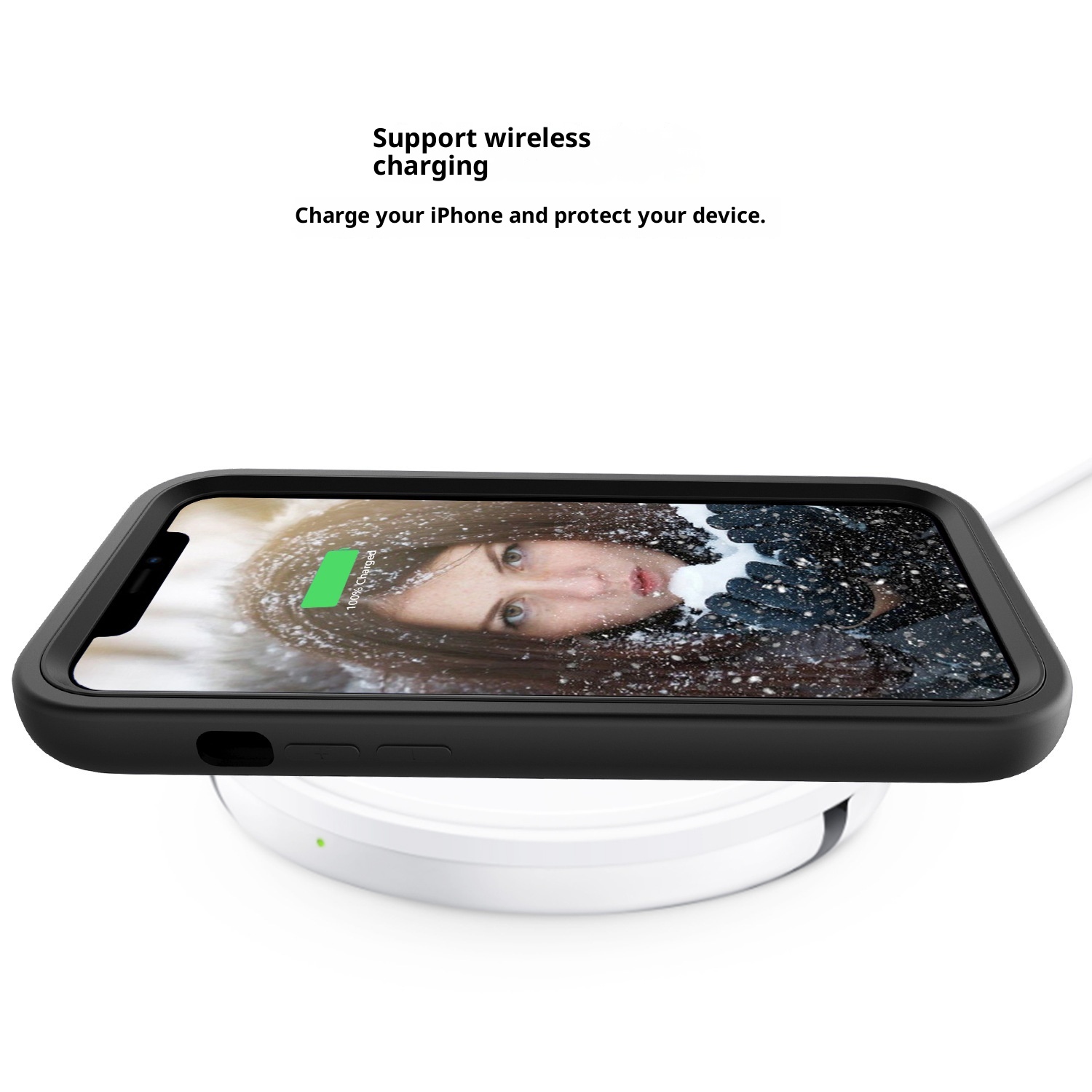 Custodia protettiva antiurto per iPhone 14 Pro Max 6.7 compatibile con TechGlobe Source Factory, supporta la ricarica wireless._voghion.com