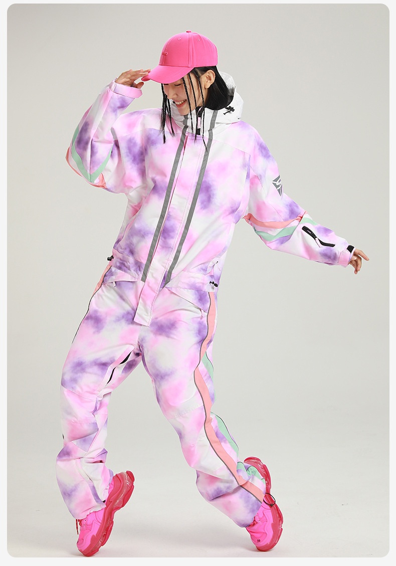 001 Outdoor One-Piece Suit Set For Women, Padded Snowboard Waterproof Men's Double Board Couple Ski Jacket And Pants_voghion.com