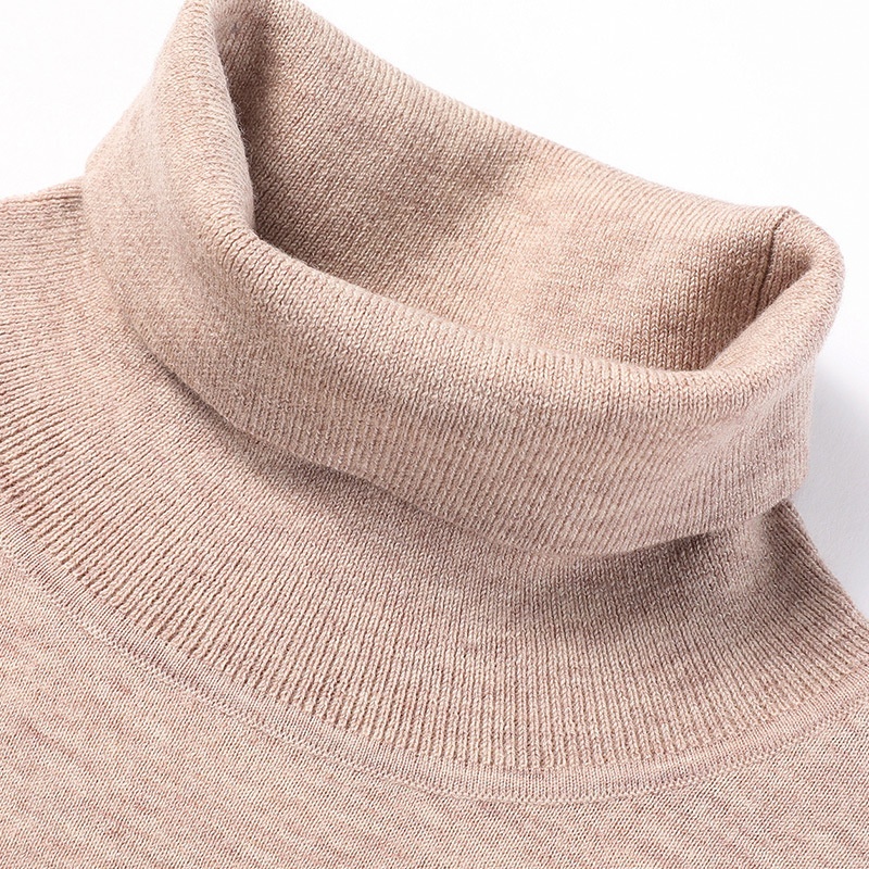 boy Boy Boy Fine Pullover High Neck Pure Wool Sweater For Men Casual Inner Layer Base Shirt Top_voghion.com