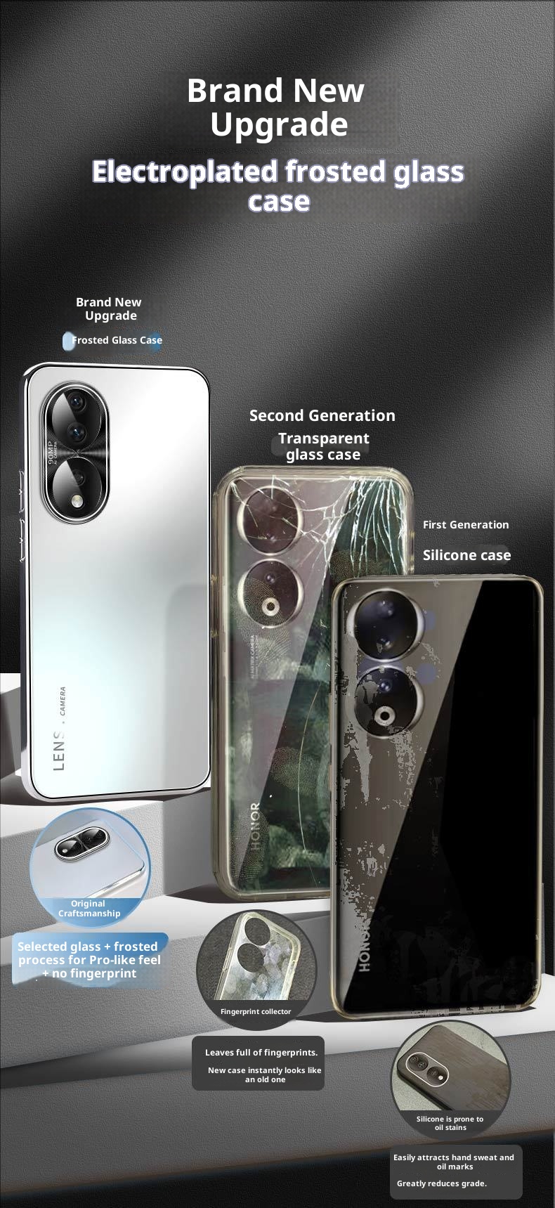 TechGlobe Compatible With Honor Phone New Matte Glass Huawei 90 Pro Full Coverage Shockproof Protective Case 9o Premium Feel_voghion.com