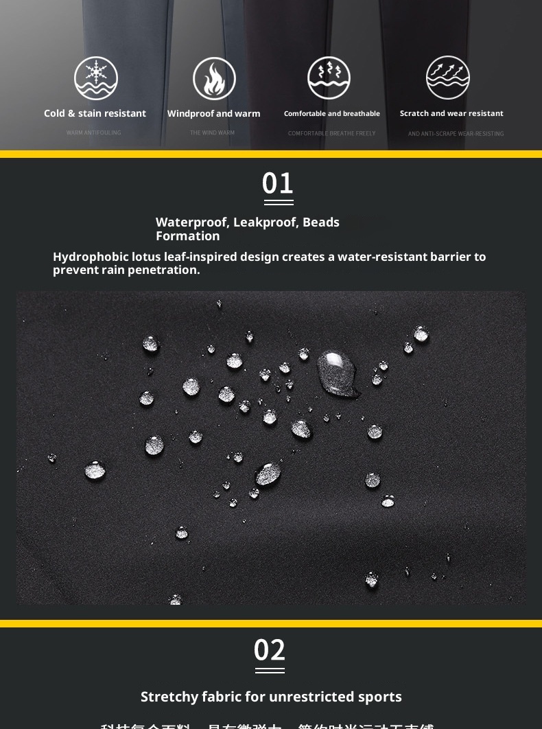 001 Pantaloni da sci e trekking impermeabili antivento e antifreddo da uomo e donna, da coppia, per autunno e inverno, spessi_voghion.com