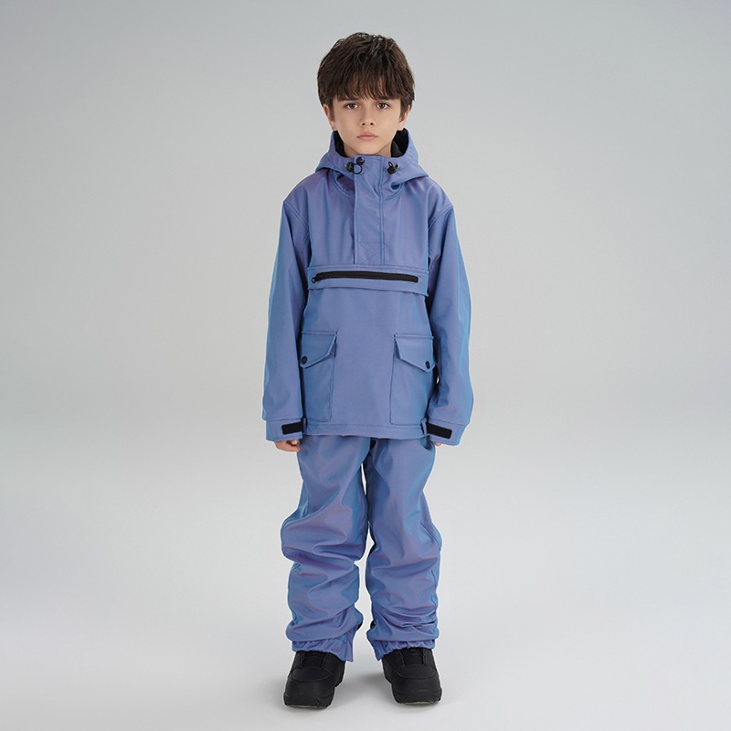 001 Xueyipai Kinderanzug Doppelboard Snowboardhose Jungen Mädchen Winddicht Wasserdicht Skiausrüstung für große Kinder_voghion.com