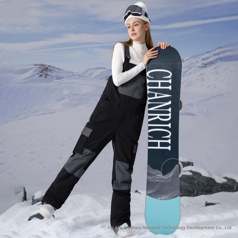 001 New Color Block Windproof Waterproof Warm Breathable Couple Style Ski Pants Support Dropshipping Wholesale_voghion.com