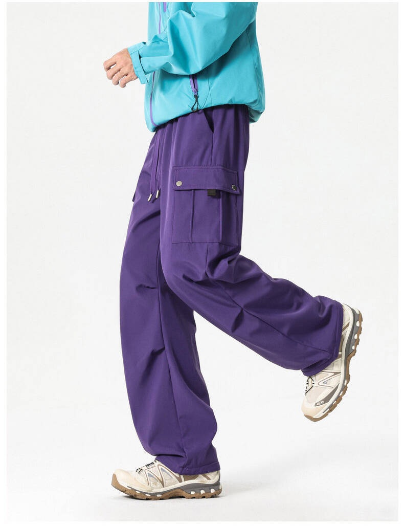 001 Waterproof Windproof Fleece-Lined Thickened Winter Skiing Mountaineering Pants For Men Women, Cold-Resistant And Warm_voghion.com