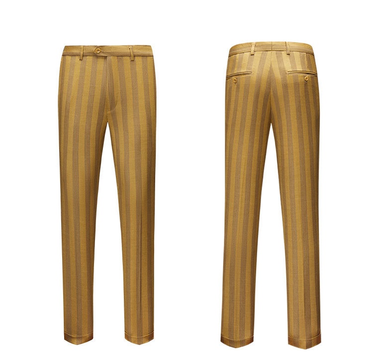 QFV507045555501<2 QFV507045555501<2 Completo da uomo autunno inverno nuovo, a righe, doppiopetto, stile coreano, casual, due pezzi, oro_voghion.com