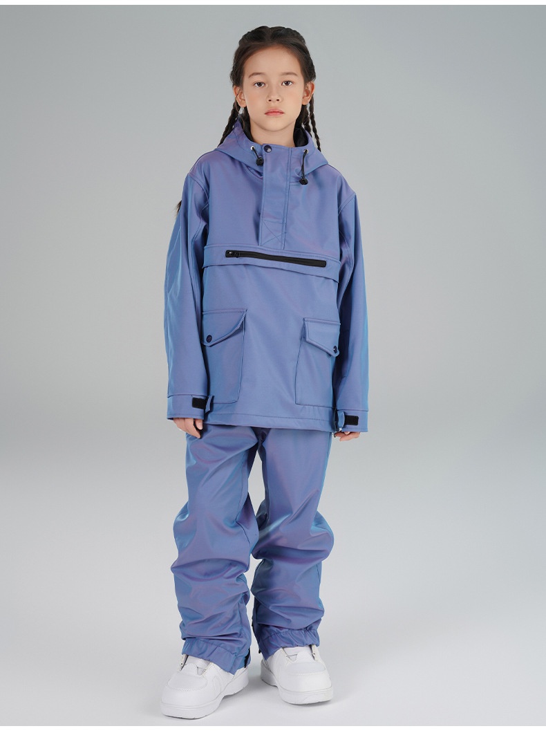 001 Xueyipai Kinderanzug Doppelboard Snowboardhose Jungen Mädchen Winddicht Wasserdicht Skiausrüstung für große Kinder_voghion.com