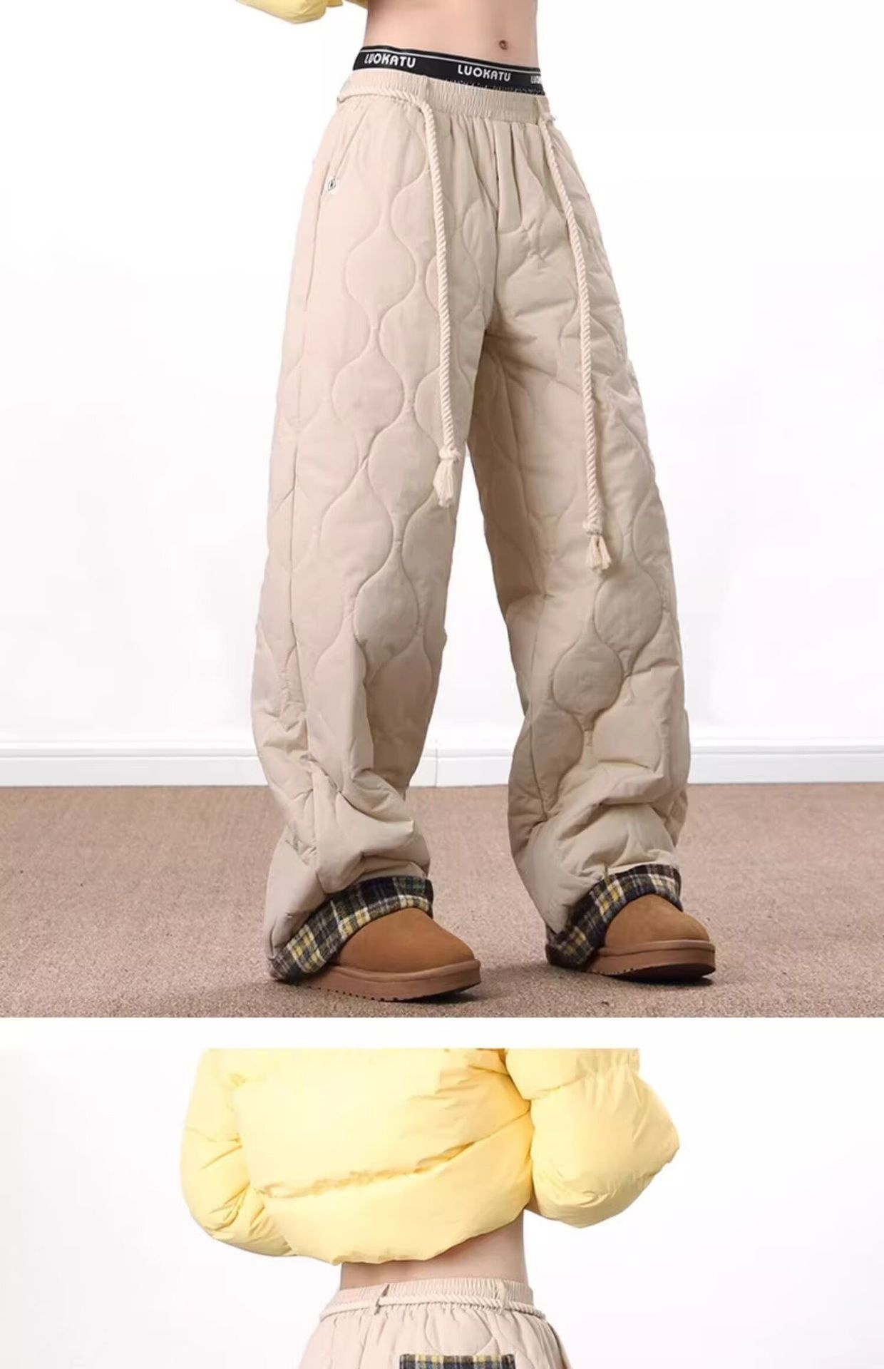 Pantalones de invierno informales, gruesos, impermeables, resistentes al viento y al esquí, de algodón con estampado de calabaza de calidad original (001). Estilo moderno para hombre._voghion.com