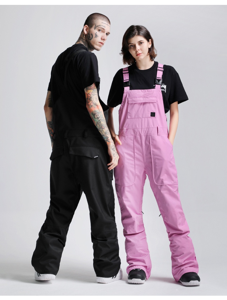 001 Gsousnow Strap Męskie Luźne Wodoodporne Ciepłe Spodnie Snowboardowe Damskie Jednoczęściowy Kombinezon Narciarski_voghion.com