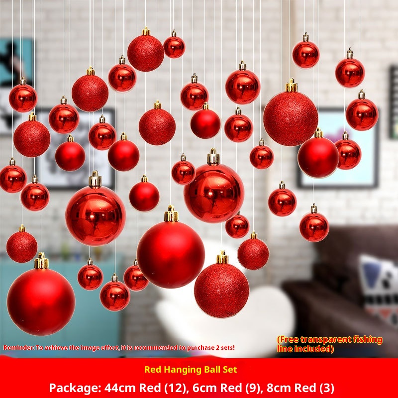 Lillian Supplies - Palline di Natale colorate da appendere al soffitto, decorazione per finestre di centri commerciali_voghion.com