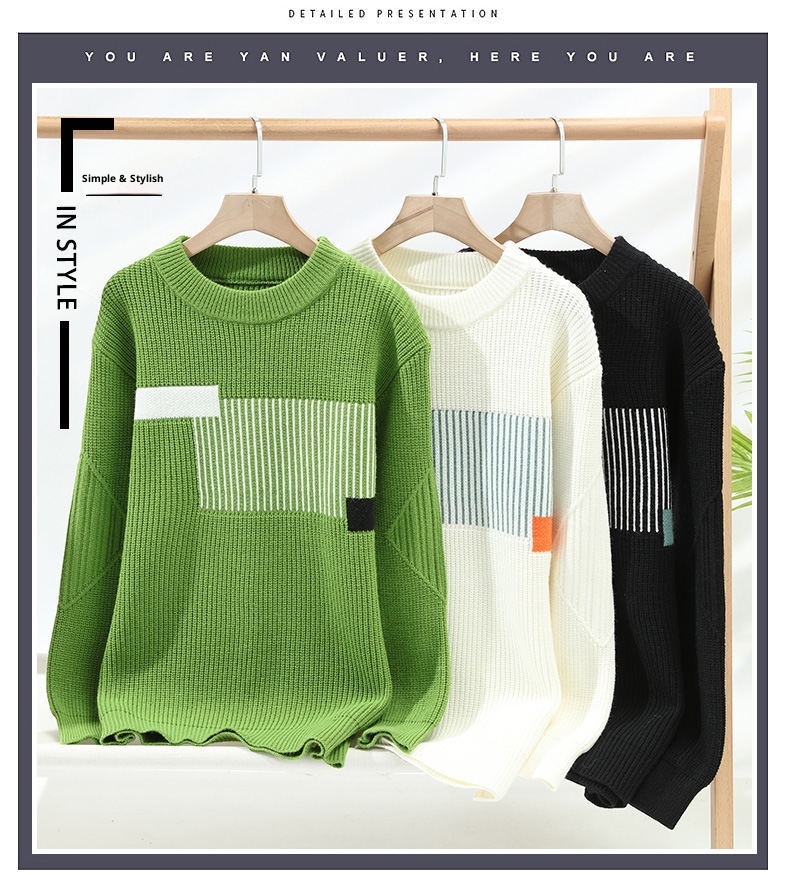 Herren-Strickpullover für Herbst/Winter: Neuer, dicker Fleece-Rundhalspullover für Teenager – Warme Basisschicht_voghion.com