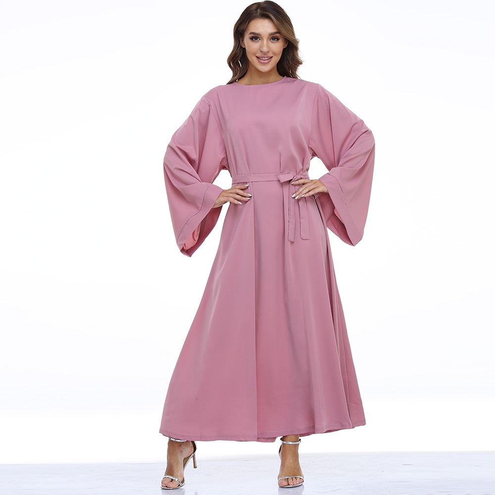 ChicShe Foreign Trade Clothing Prayer Lace-up Skirt Plus Size Dress Autumn Middle Eastern Muslim Robe_voghion.com