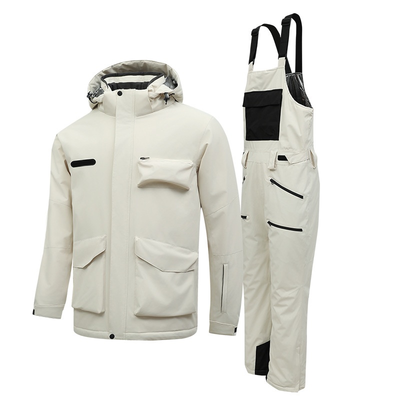 001 Completo da lavoro invernale, completo da snowboard e da sci, antivento, impermeabile, alpinismo, pantaloni termici da sci, unisex_voghion.com