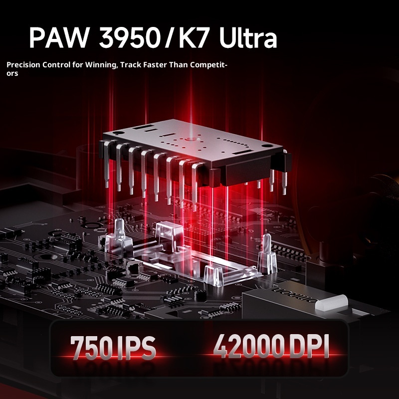 Souris de jeu e-sport ultra-légère Techglobe MCHOSE K7 avec charge sans fil 3950_voghion.com