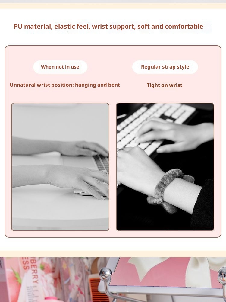 3c Decompression Mouse Pad For Women Cute Cartoon Office Support Keyboard Wrist Rest Pillow_voghion.com