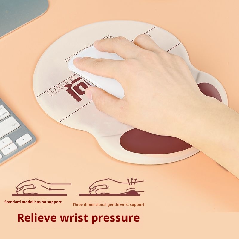 3c Rest Office Text Laptop Silicone Wrist Support Mouse Pad_voghion.com