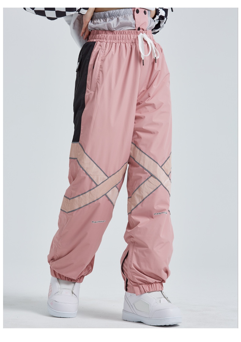 001 2023 Nuovi pantaloni da sci riflettenti caldi antivento da snowboard unisex per esterni, stile coppia, tendenza invernale_voghion.com