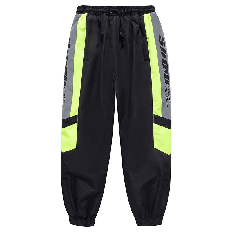 001 Pantaloni da sci e da neve con risvolto, spessi, impermeabili, caldi e antivento, per bambini e bambine, invernali_voghion.com