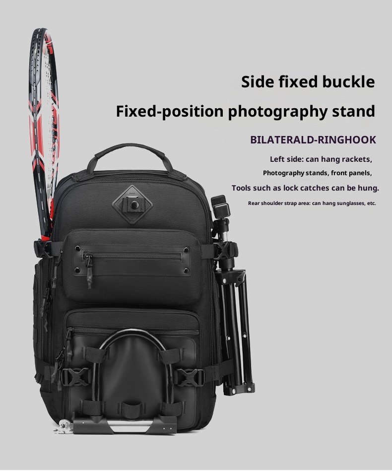 Zaino tattico impermeabile e resistente all'usura per laptop da uomo ActiveGo Ozuko, borsa da viaggio per pendolarismo, grande capacità, per escursioni all'aperto_voghion.com