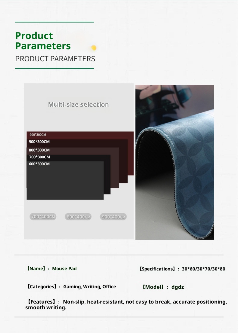 Tapis de souris 3c paysage avec bordure de verrouillage, épaisseur 4 mm, style japonais, tendance nationale, tapis de bureau chauffant pour clavier, en stock, vente en gros_voghion.com