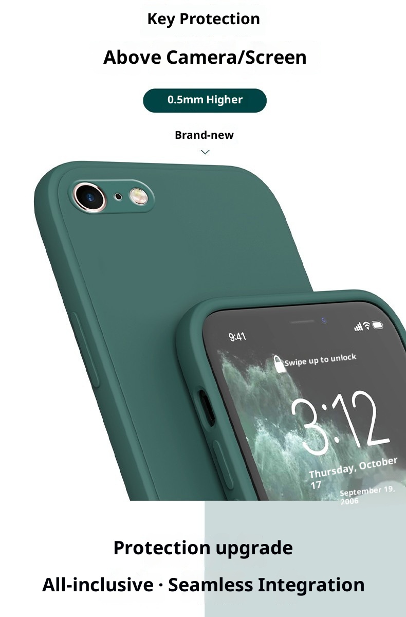 TechGlobe compatibile con la custodia protettiva per iPhone 7 Classic SE2 Straight Edge Magic Cube in silicone liquido 8 Plus_voghion.com