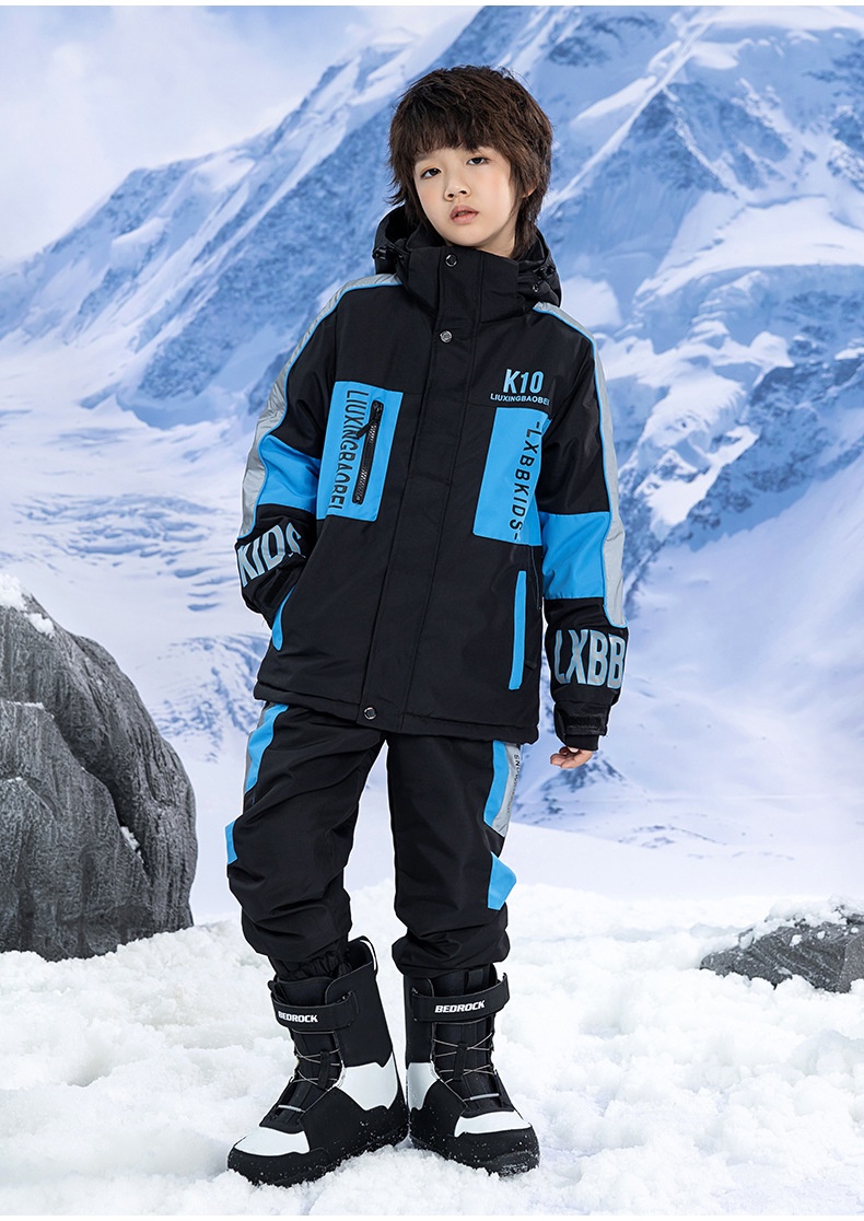 001 Pantaloni da sci e da neve con risvolto, spessi, impermeabili, caldi e antivento, per bambini e bambine, invernali_voghion.com