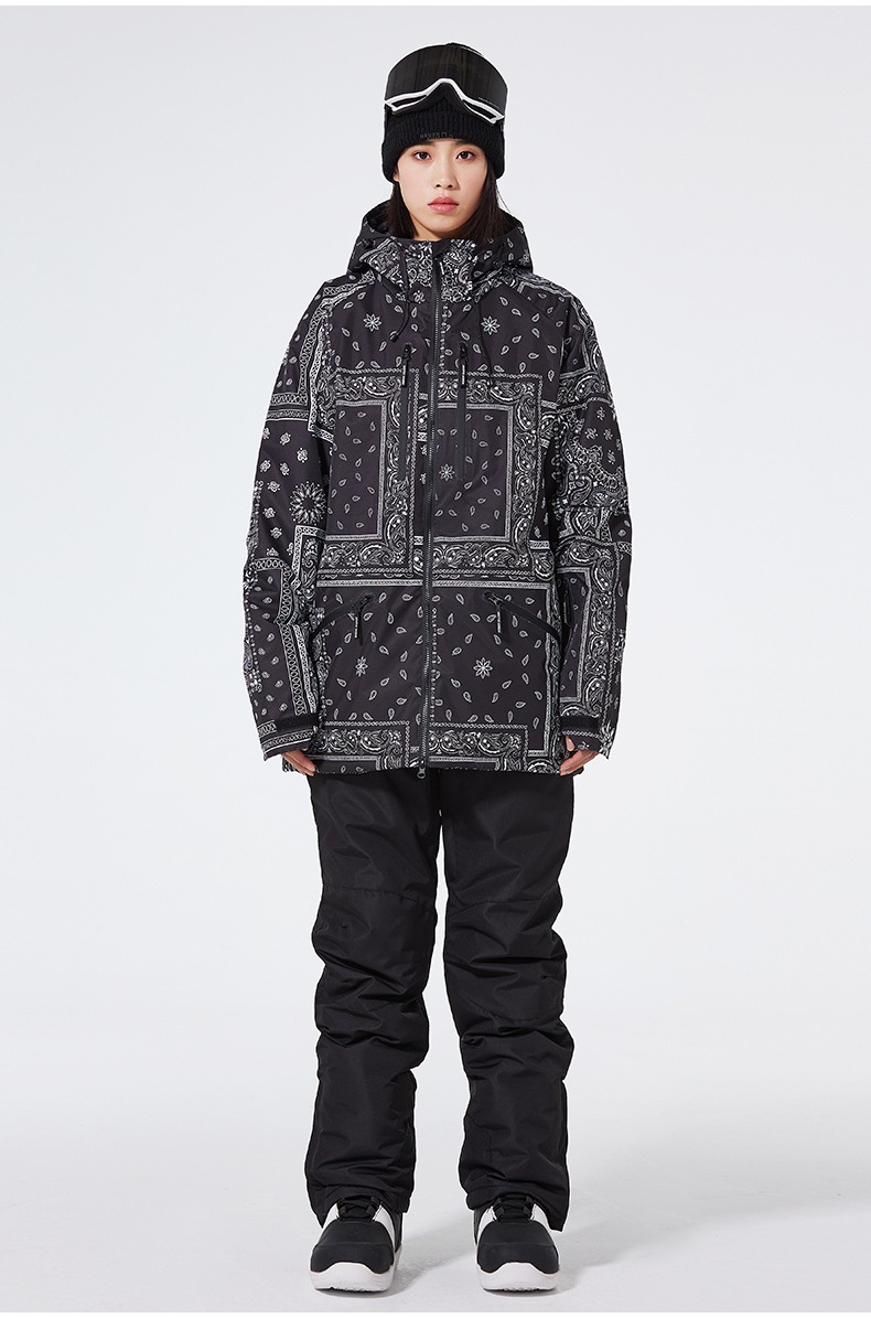 001 Dla mężczyzn i kobiet Par Zimowe Outdoor Wiatroodporne Wodoodporne Ciepłe Pogrubione Spodnie Narciarskie Snowboardowe Odporne na Mróz_voghion.com