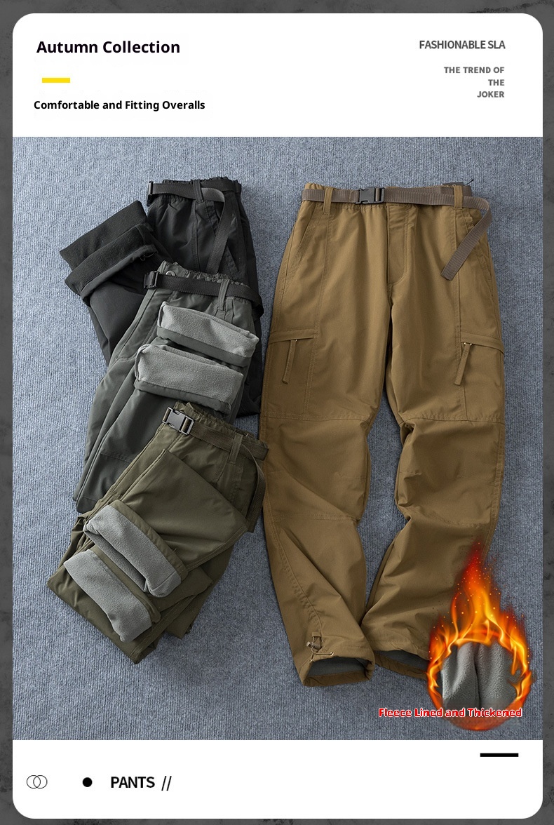 001 Wiatroodporne męskie spodnie motocyklowe z polaru 2025, idealne na zimę, do jazdy na nartach i w górach, cargo_voghion.com