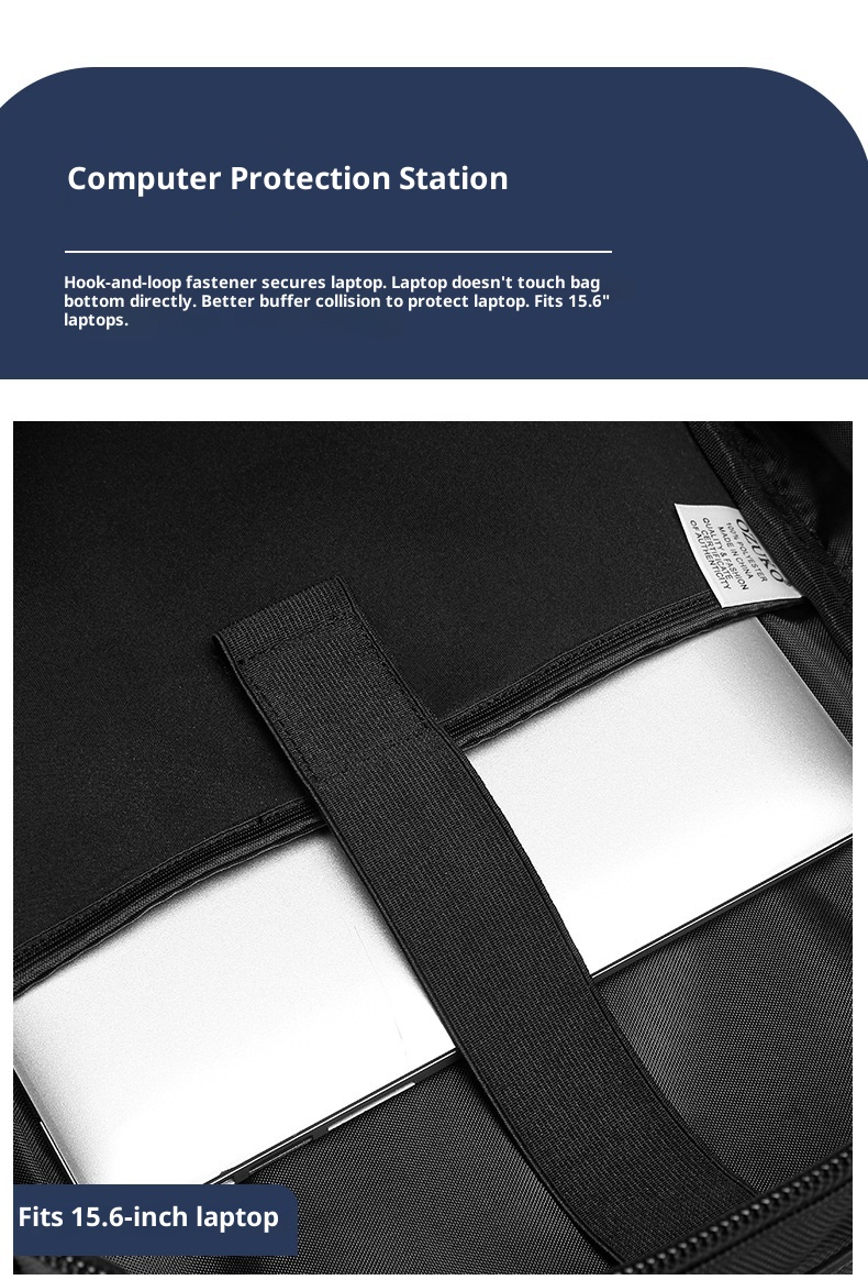 Zaino tattico impermeabile e resistente all'usura per laptop da uomo ActiveGo Ozuko, borsa da viaggio per pendolarismo, grande capacità, per escursioni all'aperto_voghion.com