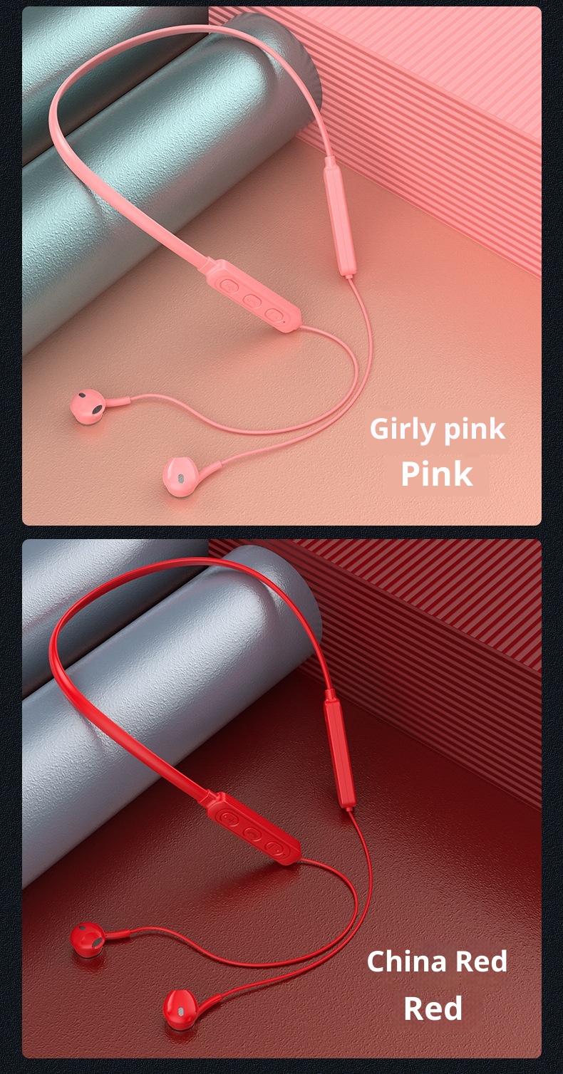 3c Nuovi auricolari universali di alta qualità con archetto da collo doppio Bluetooth wireless 5.0_voghion.com