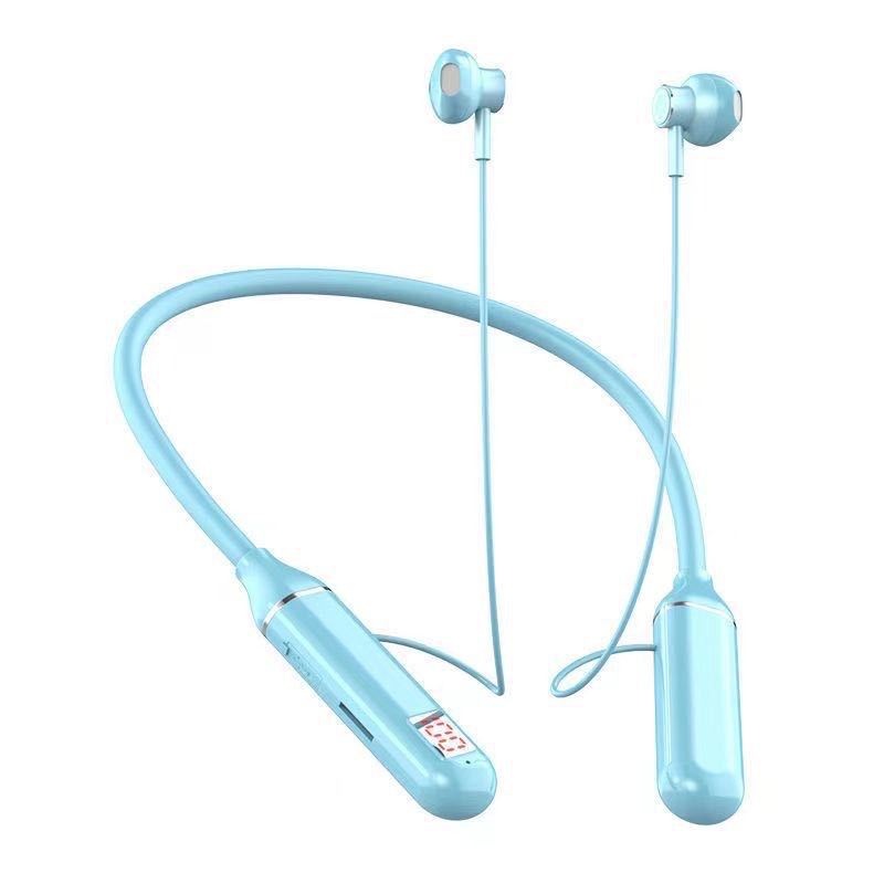 3c Wireless Auricolari Bluetooth con fascia da collo sportiva, display digitale, batteria a lunga durata, standby, alta potenza, cross-border_voghion.com