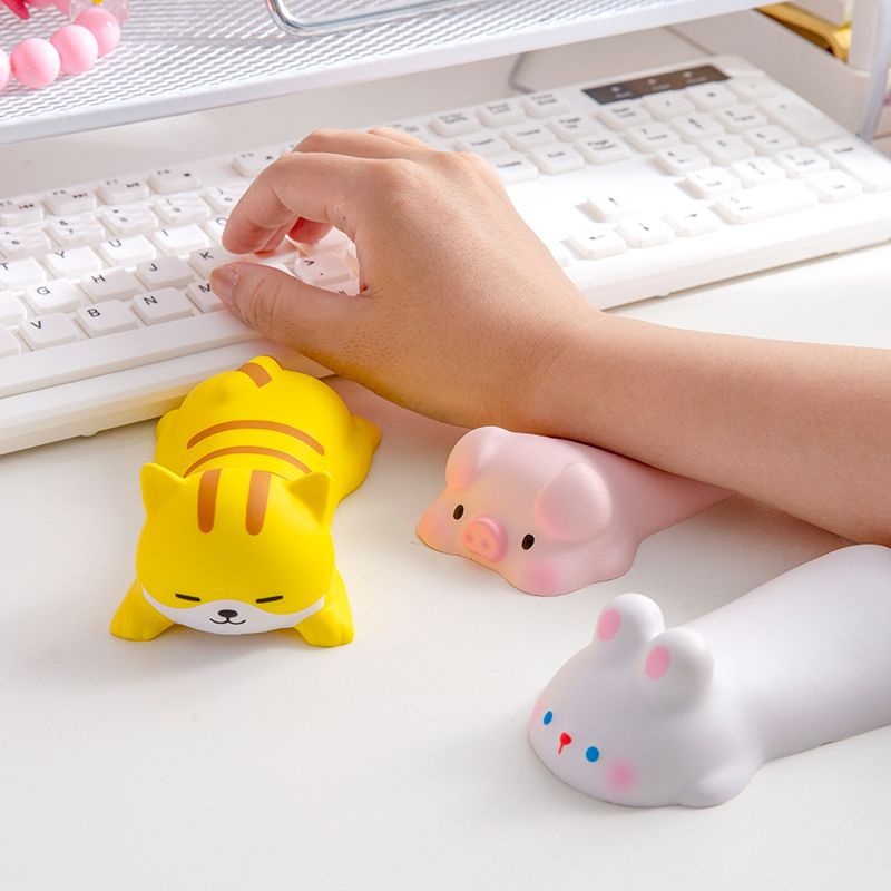 3c Decompression Mouse Pad For Women Cute Cartoon Office Support Keyboard Wrist Rest Pillow_voghion.com