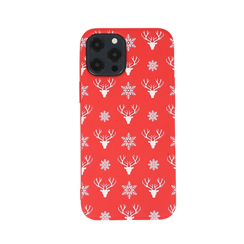 TechGlobe Yongyu Suitable For IPhone 14/13 Santa Claus Cartoon Graffiti Christmas Reindeer Phone TPU Soft Case_voghion.com