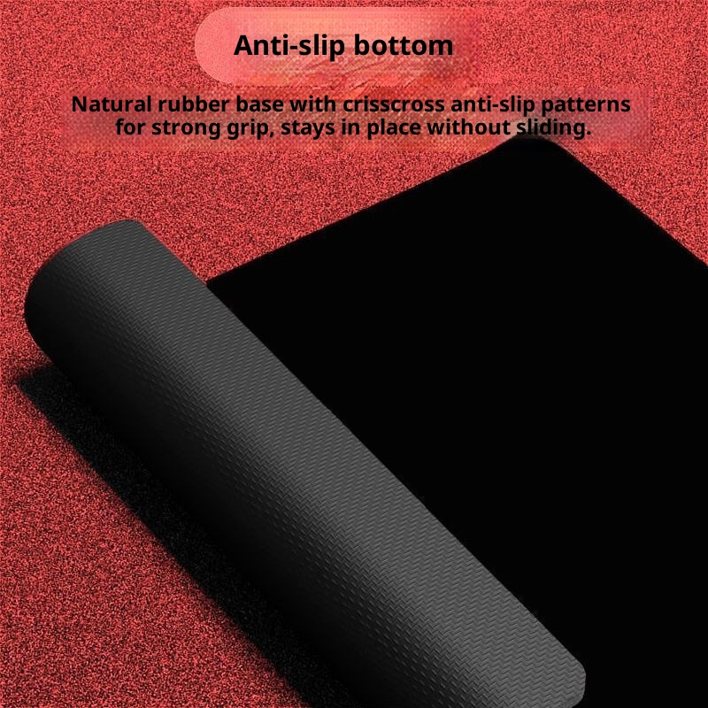 3c Pure Black Mouse Simple Style For Men And Women Office Thickened Gaming E-sports Computer Mat Keyboard Home Use_voghion.com